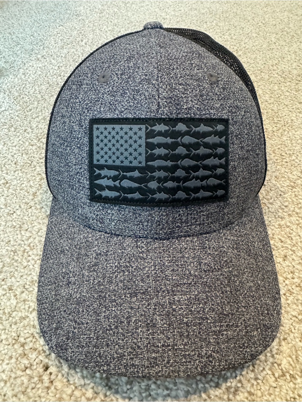 Columbia PFG Trucker Hat with American flag